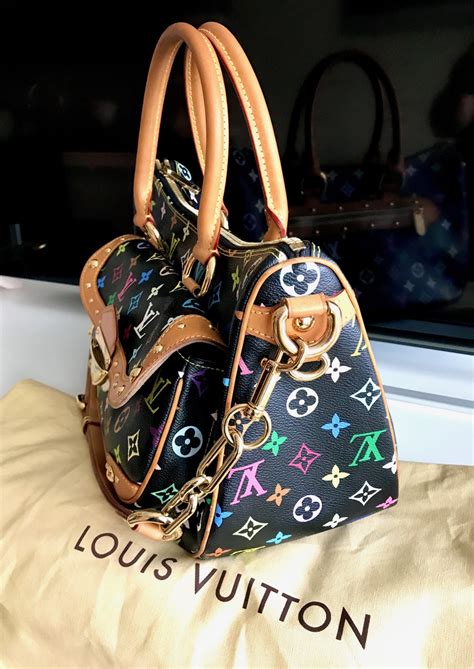 lv rita|LOUIS VUITTON Monogram Multicolor Rita Black .